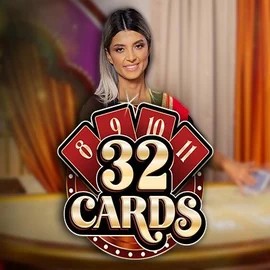 Official Live Casino logo: 32 Cards by Ezugi at Hispin Casino