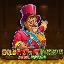Gold Factory Jackpots Mega Moolah logo – Jackpots by Aurum Signature Studios at Hispin Casino